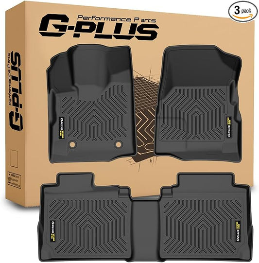 G-PLUS Floor Mats Compatible with GMC Terrain/Terrain Denali 2012-2017 | All Weather Protection,Non-Slip,Custom Fit Floor Cargo Liner,TPE Full Coverage,1st & 2nd Row,Black,3PCS