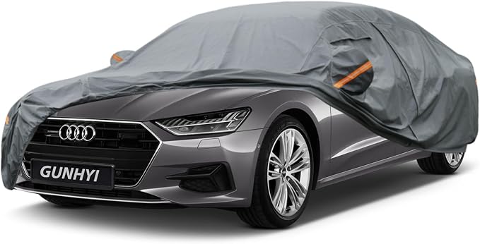 GUNHYI Premium Car Cover Custom Fit Audi A7/S7, 16 Layers Heavy Duty Car Cover Waterproof All Weather with Zipper Door for Sun Rain Snow Dust Uv Protection