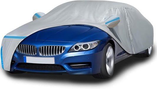 Car Cover for 2002-2026 BMW Z4 E85 E86 E89 G29 Coupe/Roadster/Convertible, Waterproof Custom-fit All Weather Sun Rain Dust Snow Protection Outdoor Car Cover with Door Zipper and Cotton Lining