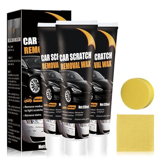 2026 New Scratch Remover for Vehicles, Upgrade Car Scratch Repair Paste Car Scratch Remover Kit, Car Scratch Remover Kit with Wipe Sponge for Car Vehicles Deep Scratches (3)