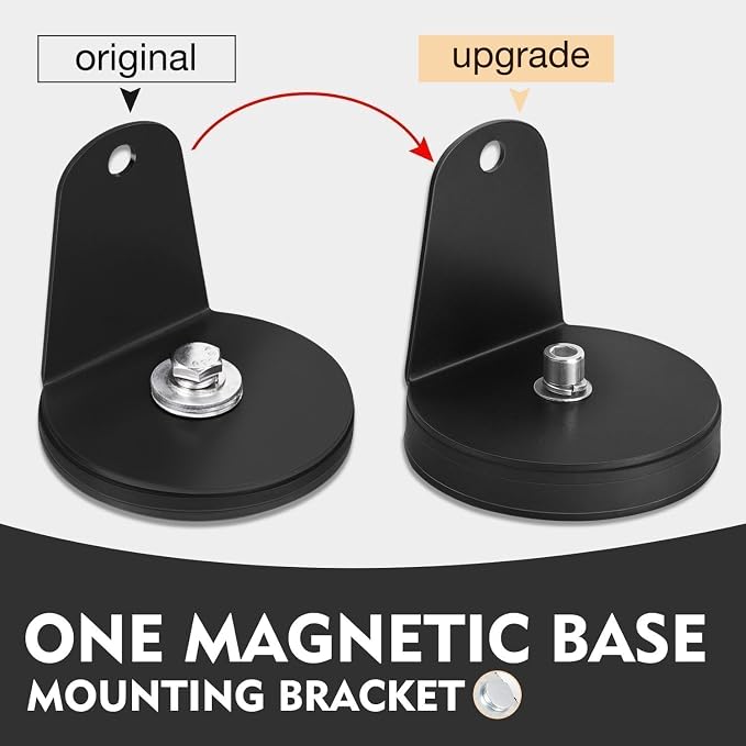 Magnetic Base Mounting Brackets, 2pcs Powerful Sucker Holder Magnet Mount for LED Light Bar, Pods, Off Road Driving Lights