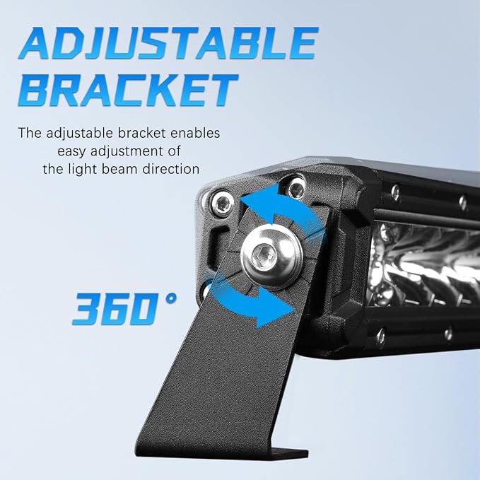Light Bar Mounting Bracket, Aluminium Universal Adjustable Lightbar Side Mounted Brackets Mounts for Off Road Boat Trucks Pickup SUV ATV UTV (2 Pack)