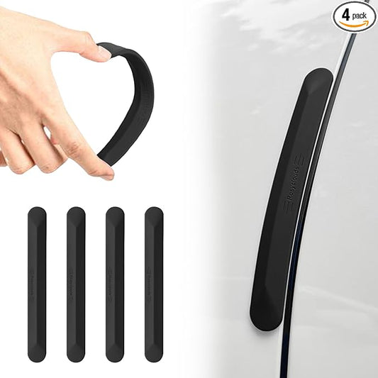 4PCS Universal Car Door Protectors, Door Edge Guards for Car, Truck, SUV, Car Accessories Exterior Easy to Install with Self-Adhesive, Silicone, Crash and Scratch Resistant