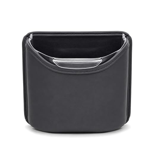 Car Trash Can,Double-Layer Car Grabage Can with Hanging Clips,Leakproof Leather Automotive Trash Bin,Portable & Multi-Purpose Vehicle Garbage Cans for SUV,Truck,Cars Door & Seatback (Black)