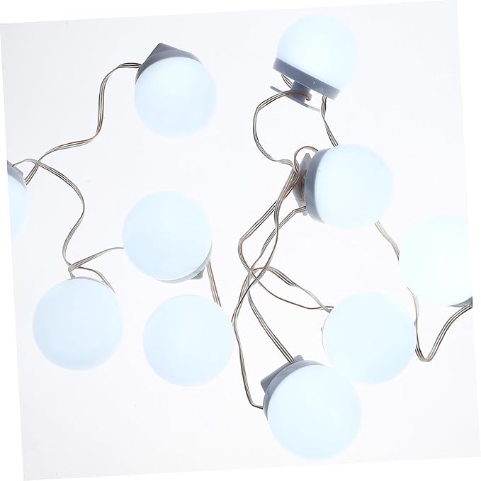 Lurrose 10Pcs Adjustable Brightness Led Mirror Front Lights USB Makeup Vanity Lamps Soft Glow for Dressing Tables Bathroom