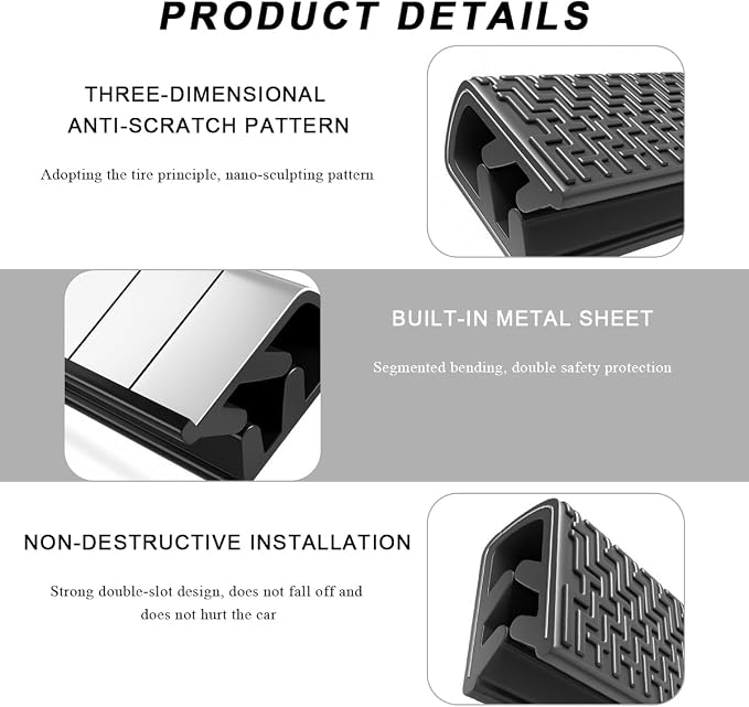 32.8Ft(10M) Car Door Edge Guards, U-Shaped No Glue Automotive Edge Trim Seal Protector Molding, Universal Vehicle Door Entry Guard Protective Strip, Exterior Car Accessories