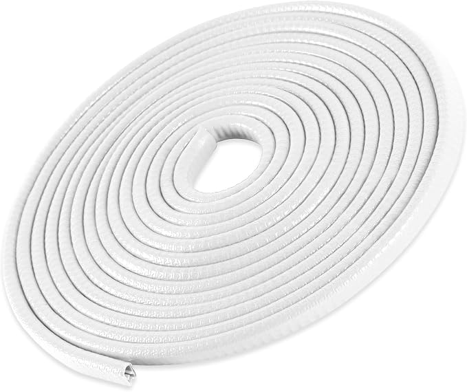 SINGARO 33Ft (10M) Car Door Edge Guard, No Glue Car Door Entry Guard Protective Strip, Rubber Edge Trim Car Door Protector, Applicable to Car, Truck, SUV and ATV, Car Exterior Accessories（White）
