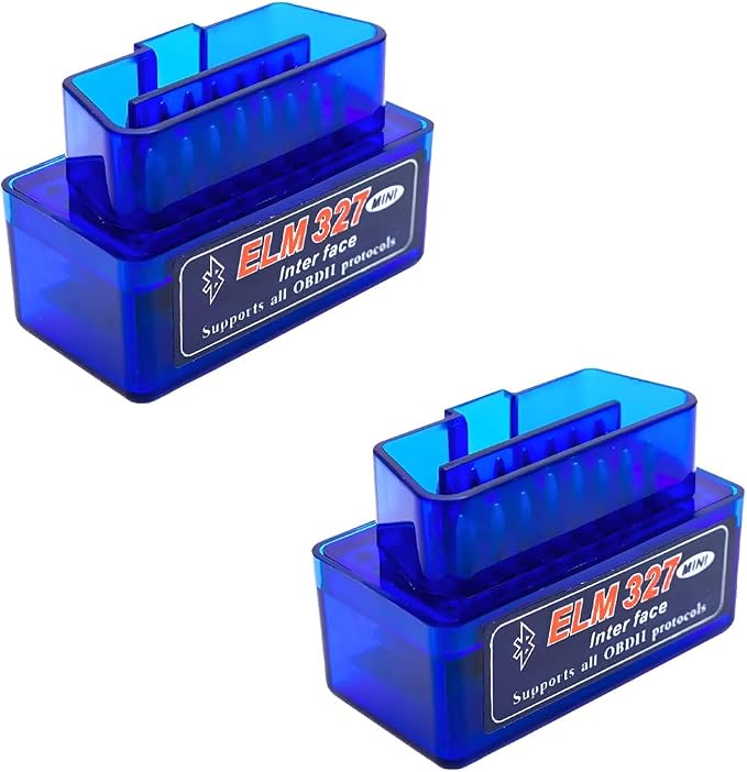 2 PCS ELM327 OBDII Car Auto Diagnostic Scanner, Professional Mini Bluetooth Scan Tool Engine Fault Code Reader, Wireless Failure Detector Interface Adapter for Most OBD II Vehicles