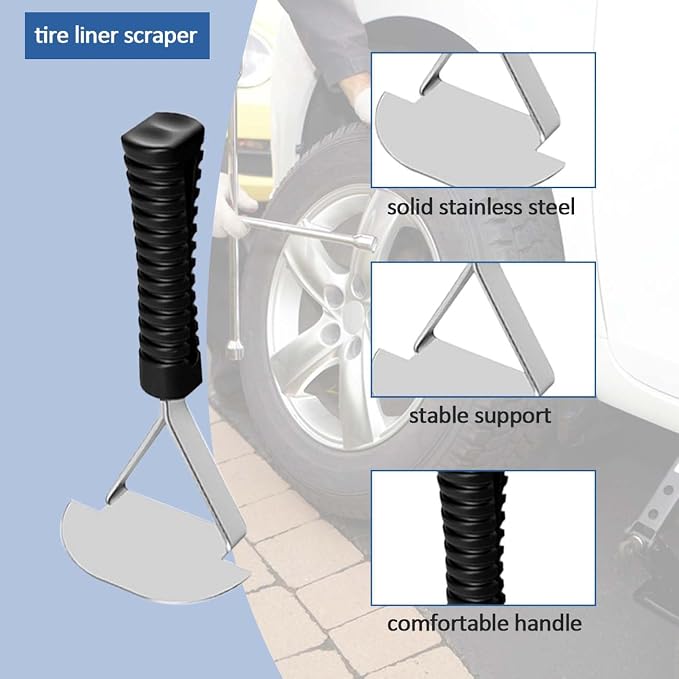 Tire Repair Patch Kit Heavy Duty, 35pcs Tire Repair Tools 42mm Tire Buffing Wheel 32/42/58mm Tire Patches with Tire Patch Roller Inner Liner Scraper for Car Motorcycle Bike Tractors Grinding