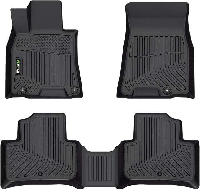 Floor Mats Custom for Genesis GV70 2022-2025 2026 (Not Electrified GV70) All Weather Protection TPE Heavy Duty Non-Slip Automotive Floor Liners Fits Front& 2nd Row Full Set Accessories, Black