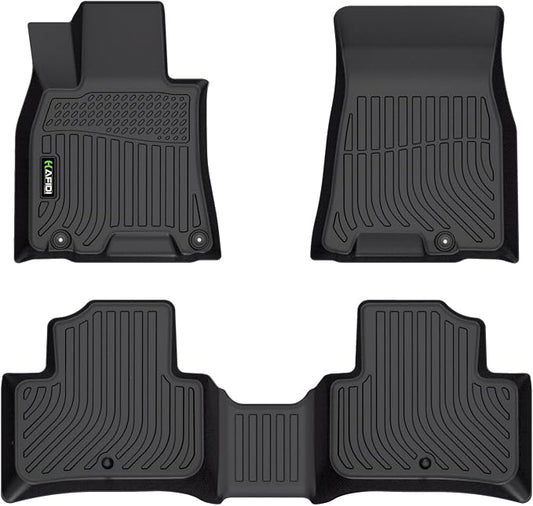 Floor Mats Custom for Genesis GV70 2022-2025 2026 (Not Electrified GV70) All Weather Protection TPE Heavy Duty Non-Slip Automotive Floor Liners Fits Front& 2nd Row Full Set Accessories, Black