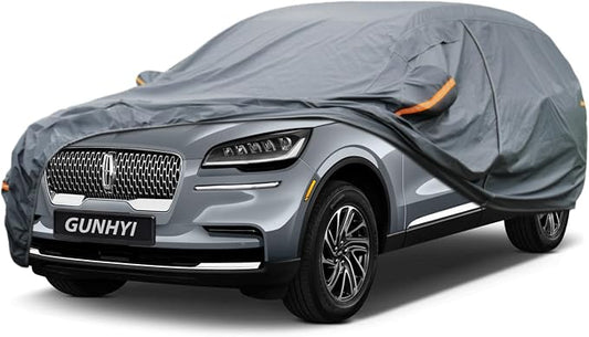 GUNHYI Premium Car Cover Custom Fit Lincoln Aviator, 16 Layers Heavy Duty Car Cover Waterproof All Weather with Zipper Door for Sun Rain Snow Dust Uv Protection