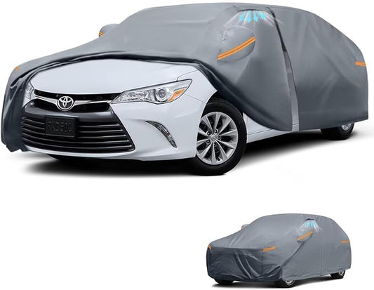 Waterproof Toyota Camry(1991-2026) Car Cover with Breathable Vents, [Upgrade] Premium Covers with Cotton Liner and Zipper Door, Sun Rain Snow Dust Uv Protection.(Gift with Towel)