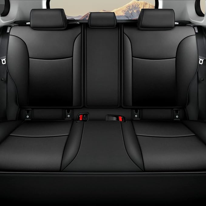 AOMSAZTO Seat Covers for Toyota Corolla 2020 2021 2022 2023 2024 2025 2026 SE & 2023-2026 XSE & 2025 FX, Custom Fit Full Set Faux Leather Black