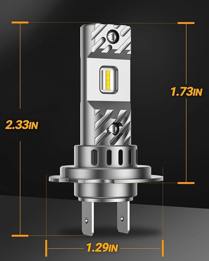 SEALIGHT H7 Bulbs 46000LM Ultra-Bright S6 H7 ATV Bulbs No Adapter Required No Cordless, 6500K White Light, 60000+Long Lifespan, Plug-N-Play, Marker Light Assemblies, Pack of 2