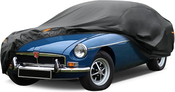 Kayme 7 Layers Sedan Car Cover Custom Fit MG MGB (1966-1980) Waterproof All Weather for Automobiles, Outdoor Full Cover Rain Sun UV Protection.