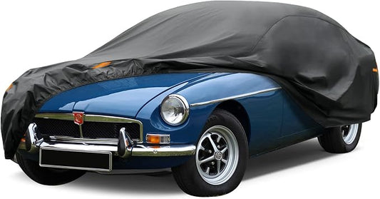 Kayme 7 Layers Sedan Car Cover Custom Fit MG MGB (1966-1980) Waterproof All Weather for Automobiles, Outdoor Full Cover Rain Sun UV Protection.