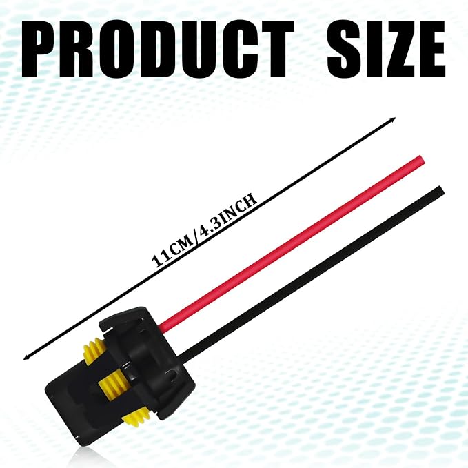 Headlight Connector Plug Fog Light Headlight Wiring Harness Pigtail Sockets Female Adapter Kit for 9005 9006 9012 HB3 HB4, Headlamp Wire Harness Plug Socket Connector for Car Accessories (4PCS)