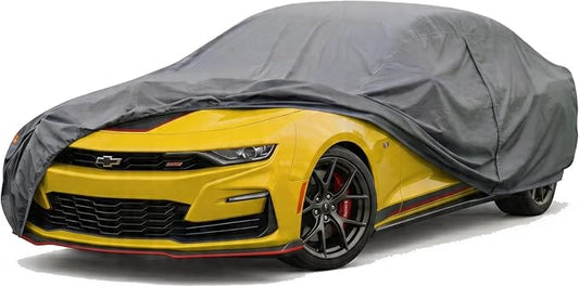 Coverlex Car Covers for Automobiles, 6 Layers Muscle Car Cover Universal Fit for Ford Mustang/Shelby, Chevy Camaro/C8, BMW M4/4 Series, Lexus RC/LC, Hyundai Genesis Coupe