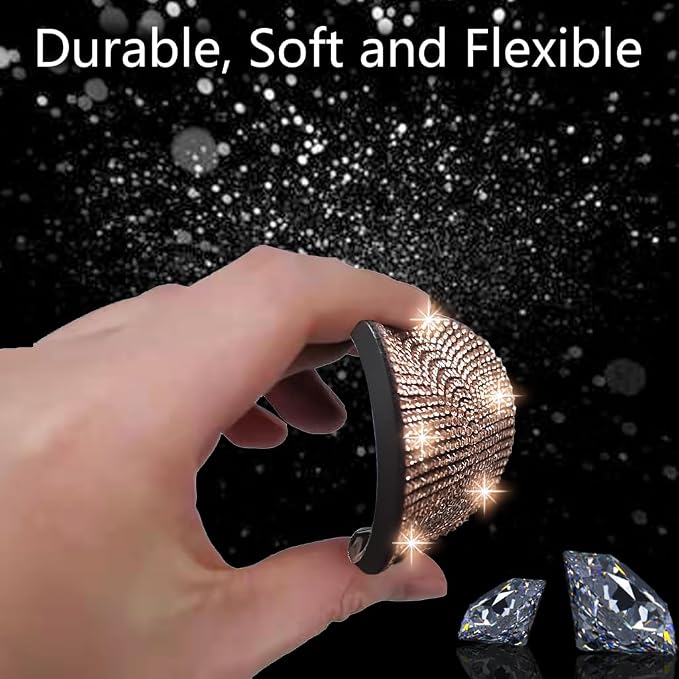 NBTEPEM 2pcs Bling Car Cup Holder Coaster, 2.75 inch Anti-Slip Shockproof Universal Fashion Car Coasters Insert Bling Crystal Rhinestone Automotive Interior Accessories for Women (2 pcs, Champagne)