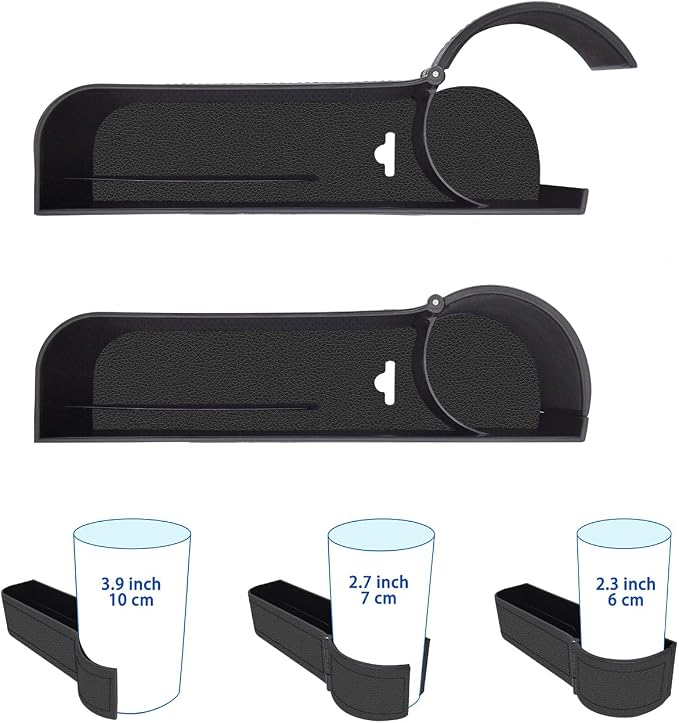 BAILISI Car seat gap filler organizer,multifunctional car seat organizer,Adjustable Cup Holder car console side storage box Holders phone, sunglasses,car accessories (Black style 3)