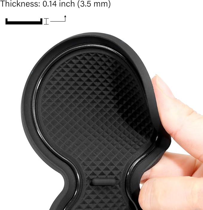 for Jetta Accessories 2026 2025 2024-2019 Cup Holder Protector Inserts Liners Mat Pad Anti Dust Coasters Non-Slip Mat Car Interior Decoration (Black Trim,4pcs/Set)