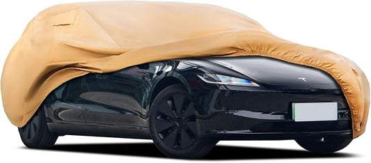 Heavy Duty Outdoor Car Cover Custom Fit for 2017-2026 Tesla Model 3, Windproof All Weather Waterproof Sun Rain UV Dust Snow Protection Outdoor Car Covers