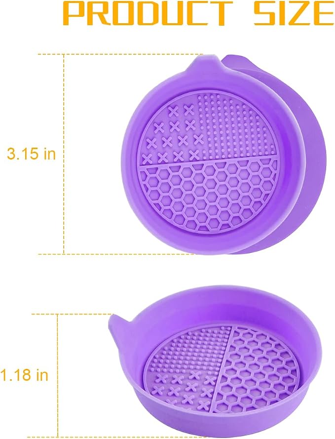 Mandark 4PCS Car Cup Holder Coaster, Silicone Anti-Slip Vehicle Insert Water Bottle Mat, Automotive Interior Insulation Drink Cup Pad Decor Accessories, Universal for SUV, Sedan, Truck (Purple)