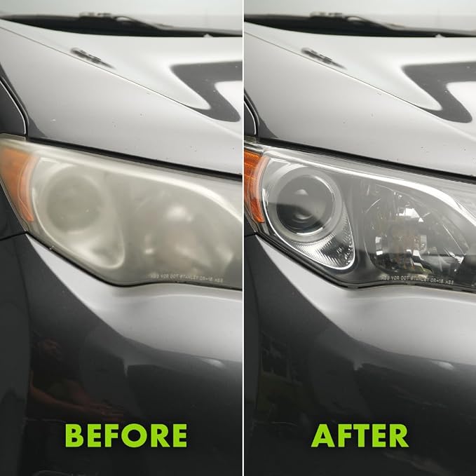 Wipe New Rust-Oleum 381403 Clear Lens Headlight Restore, 8 oz, Black
