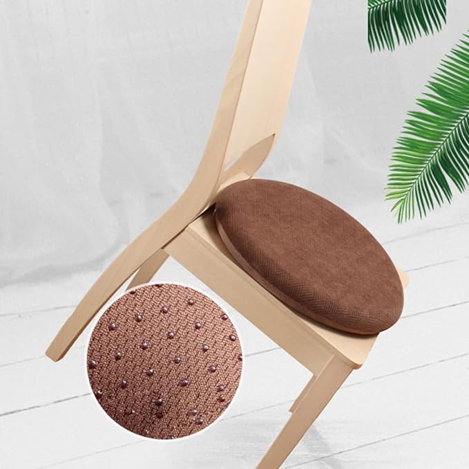 Sigmat Memory Foam Seat Cushion Anti-Slip Soft Round Stool Cushion Chair Pad 13 Inch Coffee