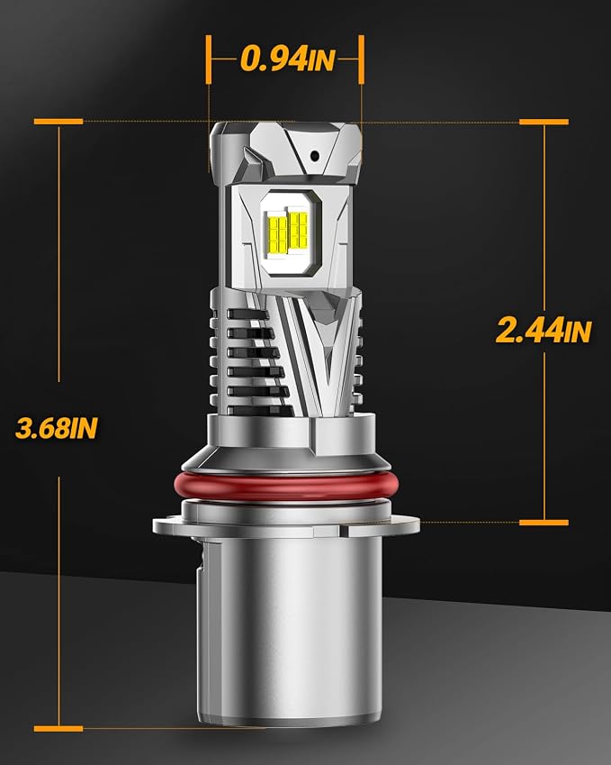 SEALIGHT S7S 9007/HB5 Light, 60000LM Brightest 6500K Cool White, 3Mins Easy Installation, 10 Years Lifespan, Plug-N-Play, IP68 Waterproof, 2 Pack