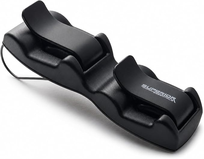 SUPERIOR ESSENTIALS Sunglass Holder for Car Visor Clip - Sun-Glasses Holder and Ticket Card Clips - Car Visor Accessories - Luxury Eyeglass Car Mount (Pack 1)