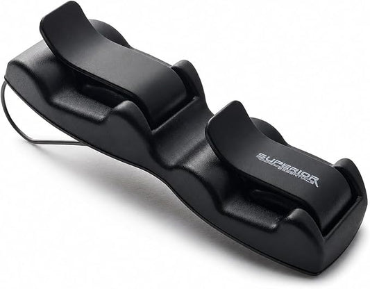 SUPERIOR ESSENTIALS Sunglass Holder for Car Visor Clip - Sun-Glasses Holder and Ticket Card Clips - Car Visor Accessories - Luxury Eyeglass Car Mount (Pack 1)