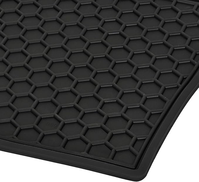 Car Floor Mats Custom Fit for Toyota Corolla 2009-2013 Black Rubber All Weather Protection Auto Floor Liners Heavy Duty Odorless