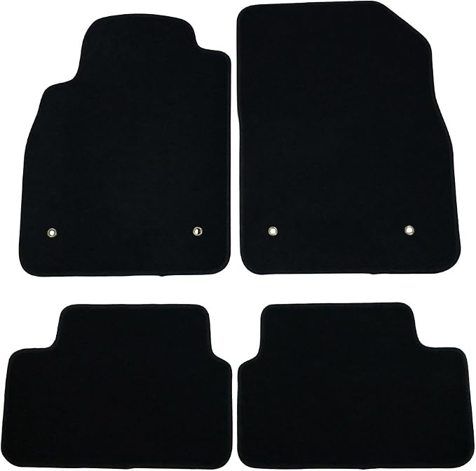 Fit 2008-2015 Chevrolet Cruze Floor Mats Nylon Black | IKON MOTORSPORTS, For 2016 Cruze Limited, Flooring Protection Interior Carpets 2009 2010 2011 2012 2013 2014 2015