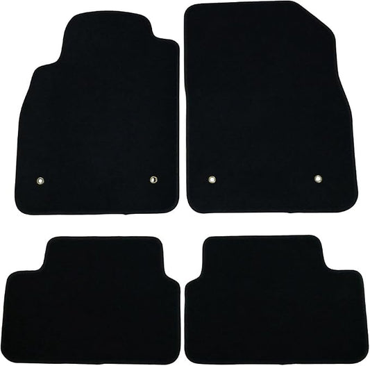 Fit 2008-2015 Chevrolet Cruze Floor Mats Nylon Black | IKON MOTORSPORTS, For 2016 Cruze Limited, Flooring Protection Interior Carpets 2009 2010 2011 2012 2013 2014 2015
