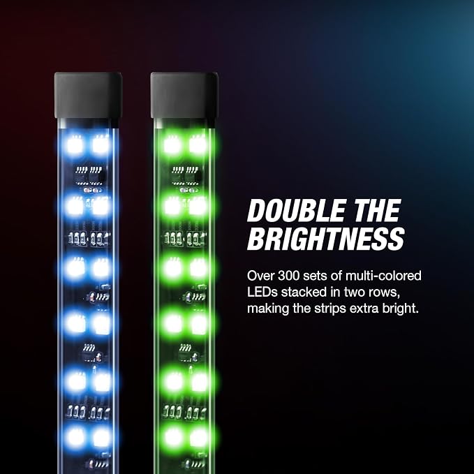 TYPE S TOURING ITEMS Automotive Neon Accent Light Kit, Formula Drift Pro Series Smart LED Exterior Light Kit with App Control, Professional Grade Lights Underglow Kit for Car, 4 Mulitcolor RGB Strips