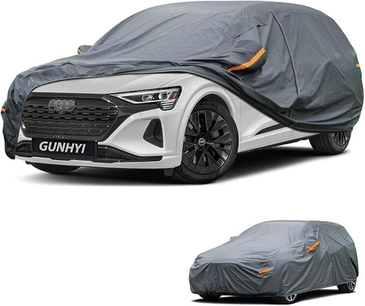 GUNHYI Premium Car Cover Custom Fit Audi Q8/SQ8/Q8 e-tron, 16 Layers Heavy Duty Car Cover Waterproof All Weather with Zipper Door for Sun Rain Snow Dust Uv Protection