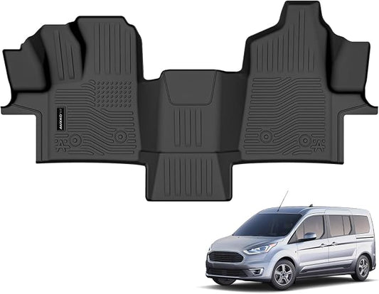 Auxko All Weather Floor Mats Fits for Ford Transit 2022-2026 TPE Liners All Season Accessories Guard Odorless Anti-Slip Floor Liners Trunk Tray for Ford Transit 2022-2026