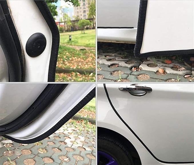 MYFAMIREA 100Ft(30.5M) Long Car Door Edge Guards,U Shape Edge Trim Rubber Seal Protector Rubber Car Door Protector Car Protection Door Edge Non-Collision Rubber Clips Fit for Most Car, Black