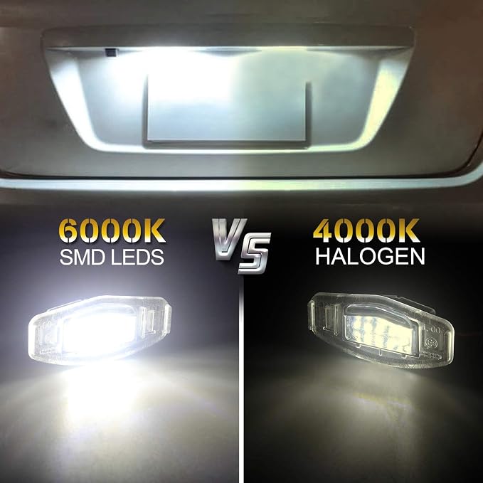 NDRUSH LED License Plate Light Tag Lights Compatible with Honda Accord Civic Sedan Odyssey Pilot Acura, 6000K White, Pack of 2