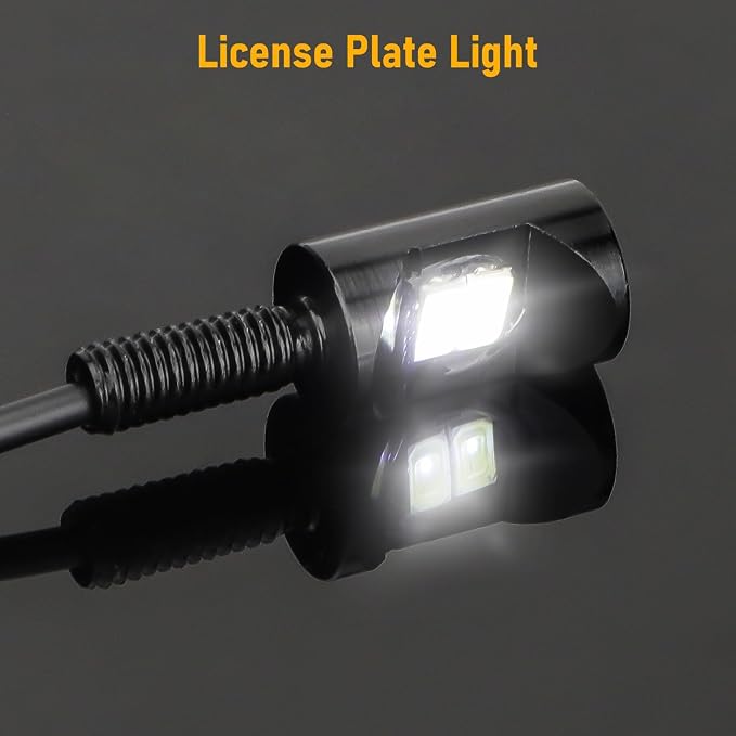 Linkstyle 4PCS 12V LED License Plate Light, 8000K License Tag Screw Bolt Lamp, Waterproof, LED Bulb Tag Lights for Car Motorcycle Truck RV ATV