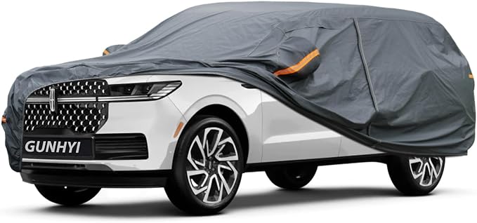 GUNHYI Premium Car Cover Custom Fit Lincoln Navigator L, 16 Layers Heavy Duty Car Cover Waterproof All Weather with Zipper Door for Sun Rain Snow Dust Uv Protection