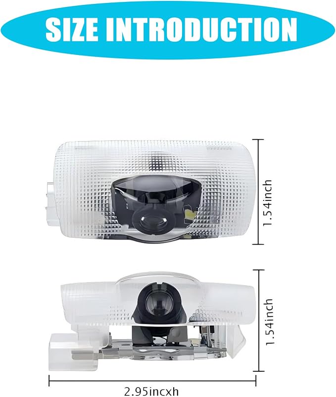Never Fade LED Car Door Light Door Light Logo Welcome Logo Lights Accessories Compatible withLS/ES/is/LX/RX/GS/GX/RC/U（2PCS）