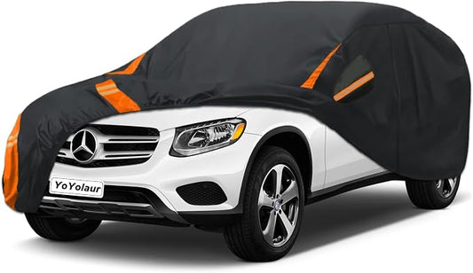 10-Layer Compatible with Mercedes-Benz GLC Car Cover Waterproof All Weather for Automobiles, Outdoor Full Exterior Covers Soft Cotton Lining Rain Snow UV with Door Zipper, Fit for 2016-2025