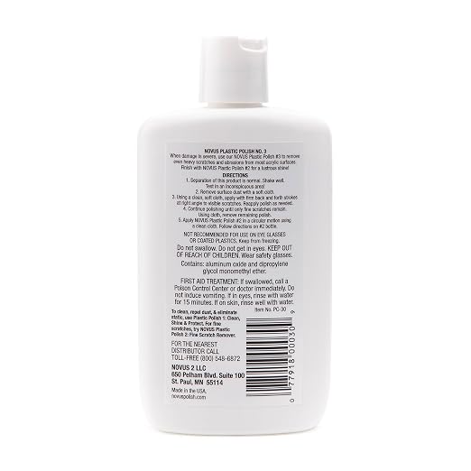 NOVUS 7082 | Heavy Scratch Remover #3 | 8 Ounce Bottle