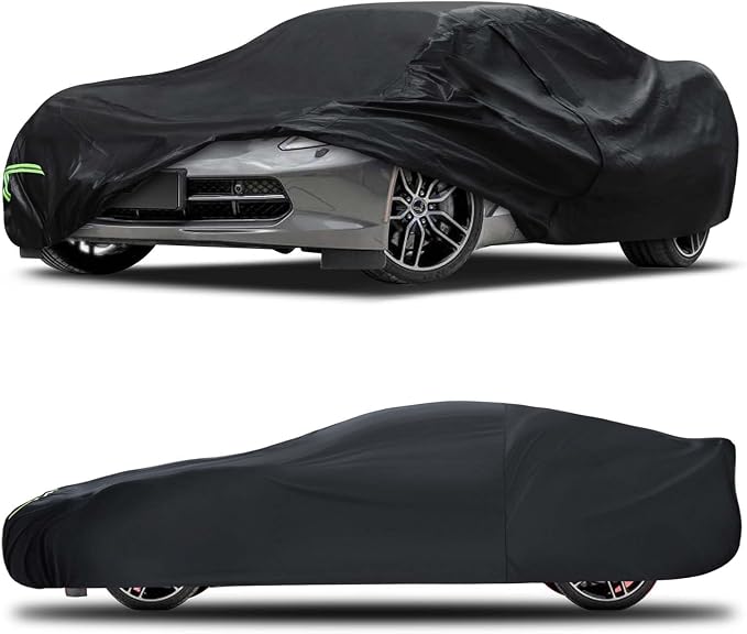Car Cover Custom Fit for Chevrolet Corvette C4 C5 C6 C7 C8 1980-2026, 6 Layers Truck Cover Waterproof All Weather for Automobiles,Outdoor Full Exterior Cover,Black（Not Include Mirror Pocket）