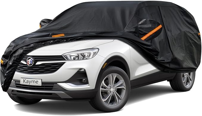 Kayme 7 Layers SUV Car Cover Custom Fit for Buick Encore/Encore GX(2012-2025) Waterproof All Weather for Automobiles, Outdoor Full Cover Rain Sun UV Protection.Black