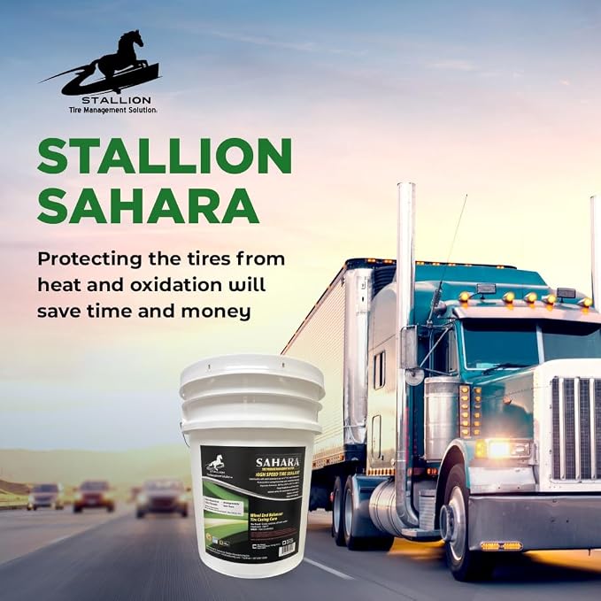 Sahara High Speed Tire Sealant - Superior Performance - Tire Repair - Stop Leaks - Extend Tire Life – All Weather – High-Speed – Slow Speed – ARDL Approved (34 Oz Bottle, Sahara)