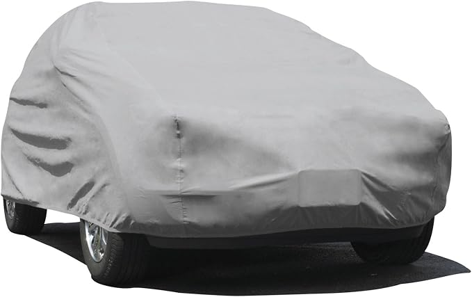 Budge - URB-1 Rain Barrier SUV Cover, Outdoor, Water-Resistant, Breathable, SUV Cover fits SUVs up to 186", Gray